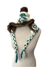 Matalan Bobble Hat One Size Ear Flap Knitted Women’s 