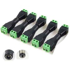 10 x 12V DC CCTV Female Male Power Connector Adapter Plug Jack Socket Cable UK