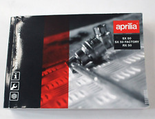 Genuine 2016-2020 Aprilia SX 50 / SX 50 Factory / RX 50 / English Owners Manual