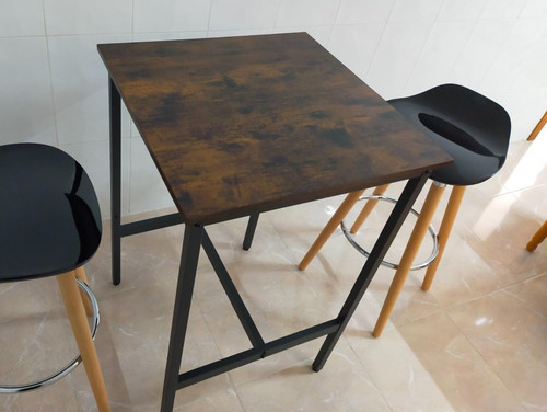 Rustic pub table high square - high,