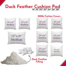 Duck Feather&Down Cushion Pads Inner Inserts Scatter Cushions 16"18"20"22"24"26"