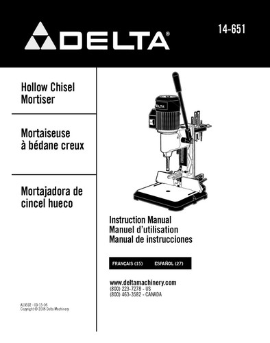 Delta 651 hollow chisel - delta,