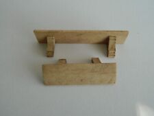 (A9.20) 1/12th  DOLLS HOUSE HANDMADE X 2  STAINED ( light oak) WOODEN  SHELVES