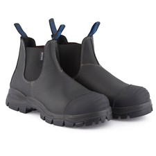 Blundstone 910 Boots Chelsea Work Safety Steel Toe Black Leather Ankle, Size 12