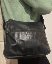 ENNY-ICONIC ITALIAN VINTAGE -LARGE SOFT LEATHER-SHOULDER  BAG IN BLACK -GC.