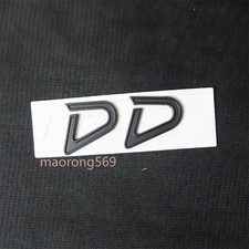 2x Black Matte Small D Metal