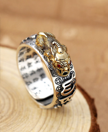 Pixiu ring feng shui amulet - pixiu,