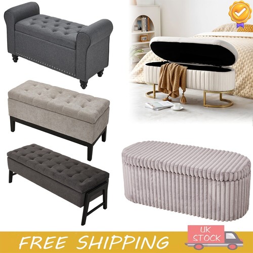 Upholstered storage ottoman - upholstered,