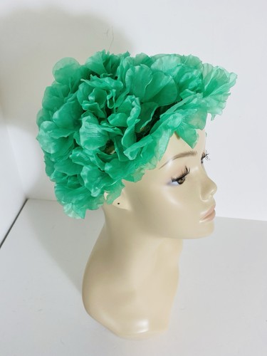 Vintage 1960s green fabric - vintage,