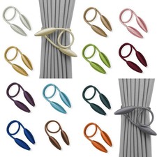 Pair Twist Curtain Tie backs Holdbacks Curtains Voiles Magnetic Clip Hooks