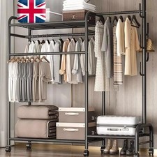 Double clothes rail rack - rail, heavy