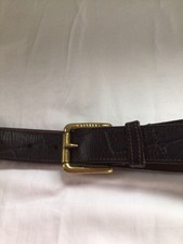 Mens Vintage Mulberry Mock Croc Brown Leather Belt Size 36- 40 Inches 