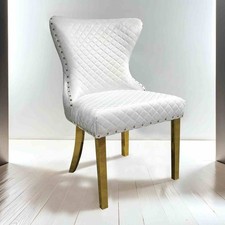 Glam White Dining Chairs |