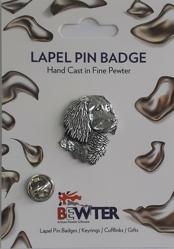 Spaniel dog lapel pin badge - spaniel,