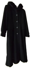 Beautiful Women’s Ladies Black Hooded Long Winter Outdoor Coat, Size L