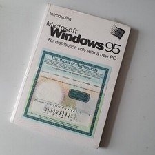 Windows 95 COA and book and floppy labels sealed - (disk not included)