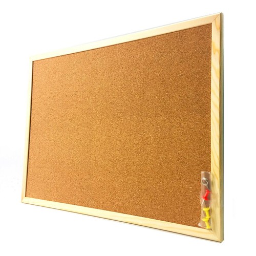 Natural cork pin notice board - cork,