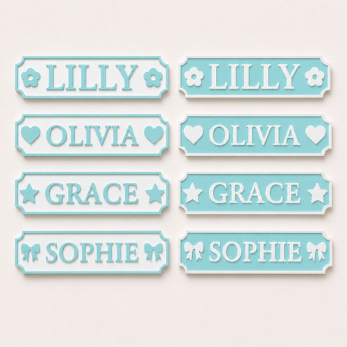 Personalised name blue - blue, door