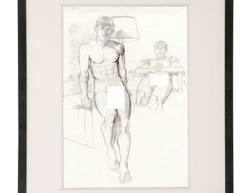 Nude vintage drawing - nude,