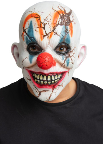 Cracked head clown mask - mask, adults