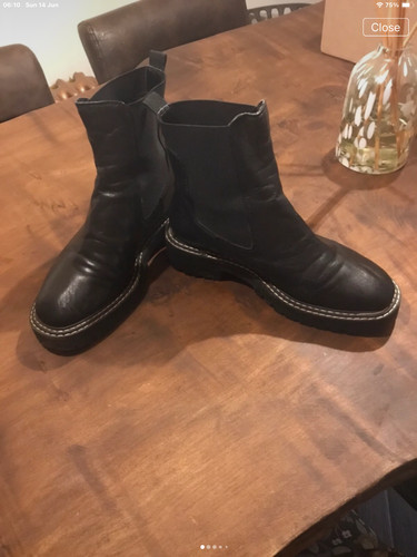 Black leathe chelsea - black,
