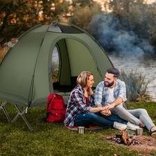 Outdoor 2-Person Camping Cot Tent W/ Tent Shelter & Camping Combo