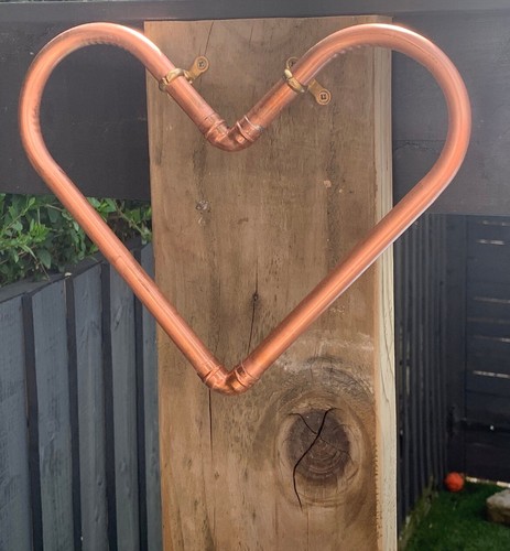 Copper heart wall - heart,