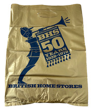VINTAGE RARE -BRITISH HOME STORES  50 YEARS -  PLASTIC BAG - PRE CERT INTEREST