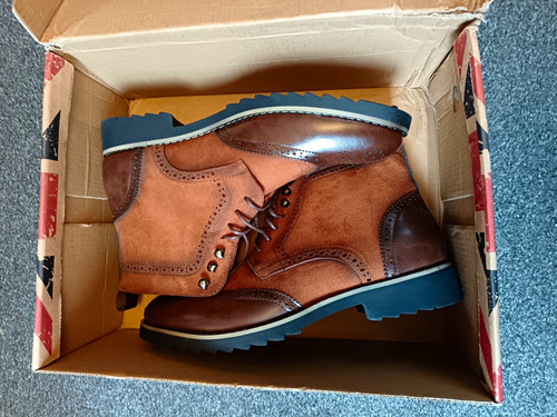 Men brown leather - men's, brogue