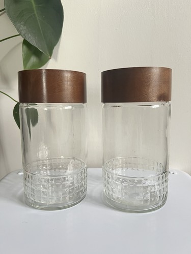 Vintage glass storage jar - ,