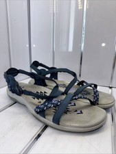 Ladies Skechers Reggae Slim Vacay  Strappy Sandals Blue  Size UK 8, Memory Foam