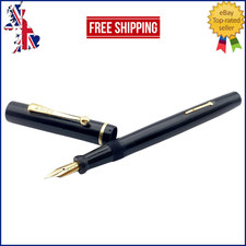 VINTAGE MOORE 92 FOUNTAIN PEN BLACK SEMI FLEXIBLE 14K GOLD EXTRA FINE NIB USA