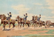 WW1 Colour Military Postcard - Royal Horse Artillery Circa 1915