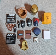 WWE Mattel Elite Action Figures Job Lot Accessories - Headwear, Microphone, Urn