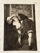 Uncle Toby & Widow Wadman Print c1901 – Edwardian Literary Art