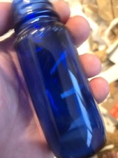 Antique Emerson Drug Co Bromo Seltzer Cobalt Blue Bottle 4" Tall