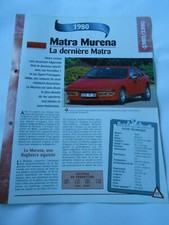 Matra Murena 1980 Auto Data