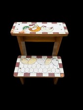 Vintage Wooden Step Stool With