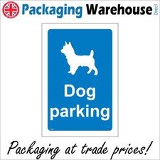SIGN Dog Parking Secure Dogs Play Exercise Lead Shop Cafe Cainne Walk GE877P