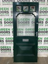 Stained glass front door 1930s - stained,