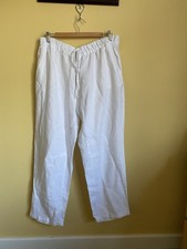 Zara 100% White Linen Straight
