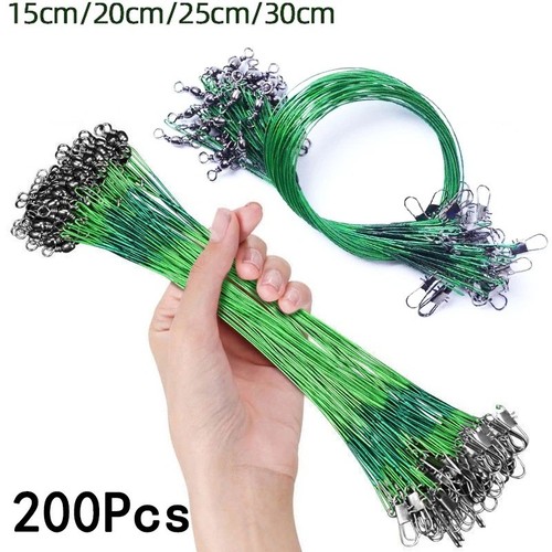 Steel fishing wire leader with - fishing,
