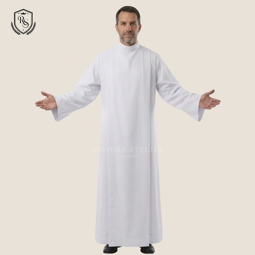 White cassock alb - white,