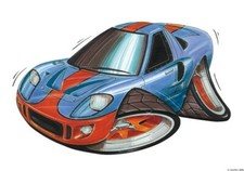 FORD GT40 BLUE / ORANGE