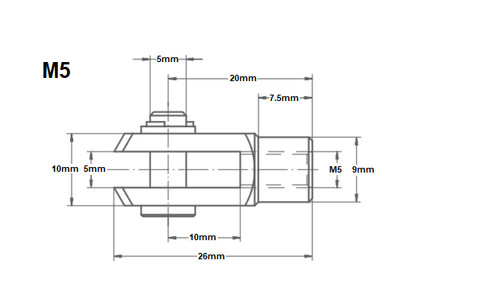 Clevis yoke fork end - yoke,