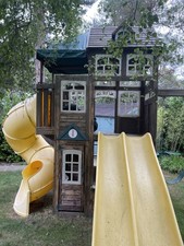 Cedar Summit Kids Treehouse Swing Slide Playhouse Den