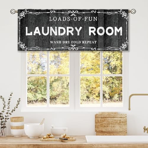 Black wooden farmhouse laundry - farmhouse,