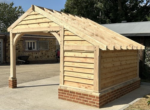 Oak garage 3 5m car - oak,