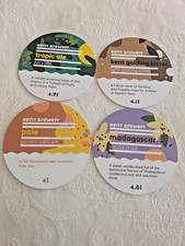4 KENT BREWERY (Birling) Beer  Pump Badges - IPA, BITTER, STOUT, PALE ALE