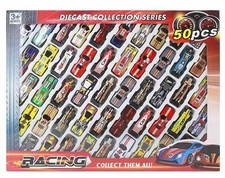 50pcs Metal Diecast Kids Mini Small Cars Gift Set F1 Racing Vehicle Children Toy